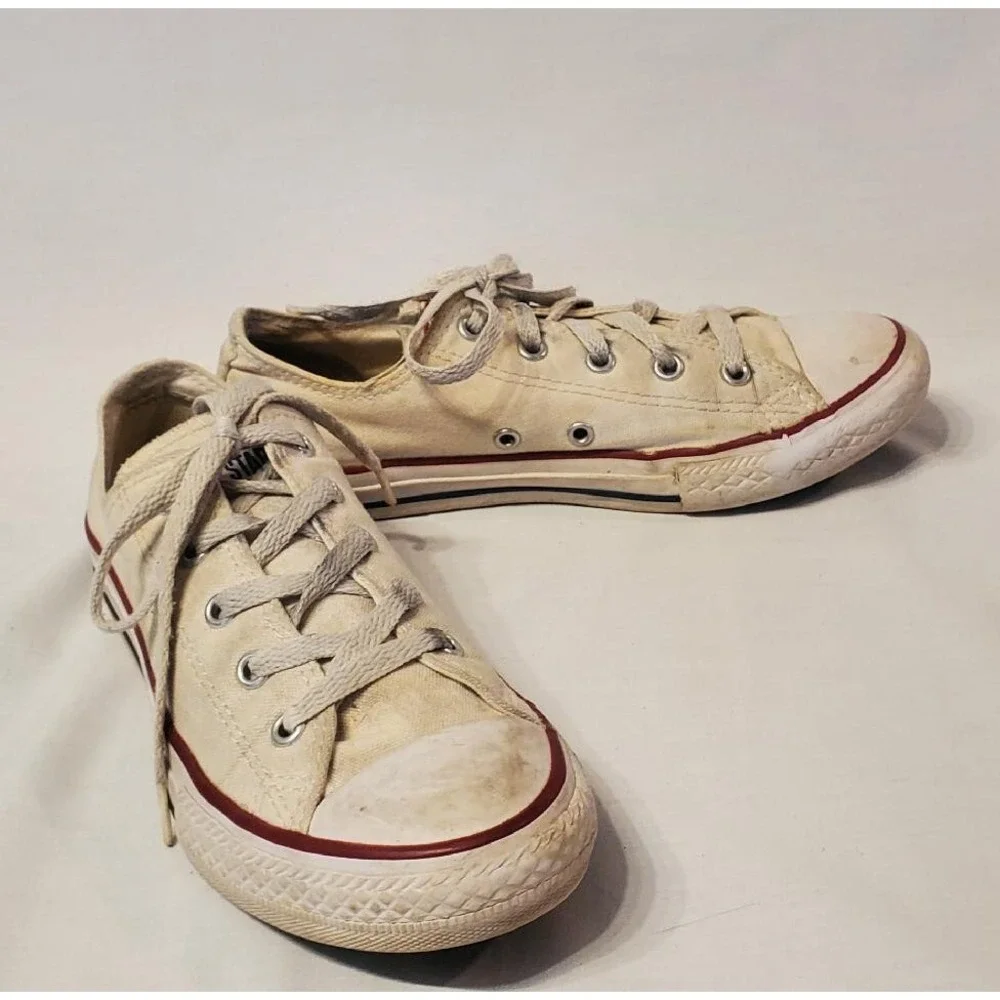 Converse Chuck Taylor All Star White Canvas Youth Size 3 Retro 2015